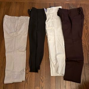 4 Dress Pants (Sizes 30-32 Waist & 30-32L)